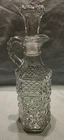 Vintage WEXFORD Pattern Clear Glass Cruet with Stopper