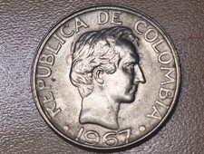 1967 Colombia 20 Centavos