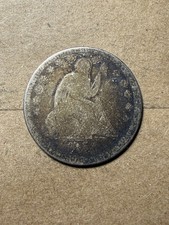 1857 Seated Liberty Quarter - AG Toned - As Shown! (#2252)