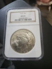 1923 NGC MS 63 Peace Silver Dollar
