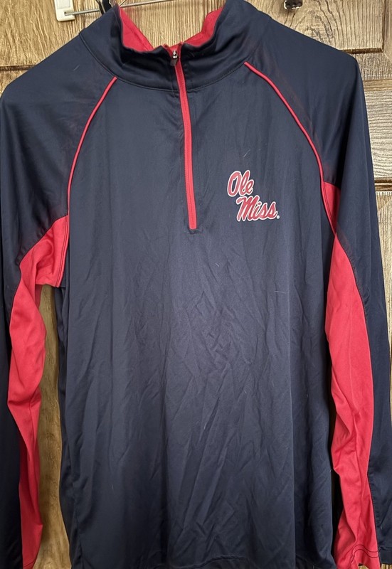 Mississippi University Blue Half Zip Small Pullover NWOT