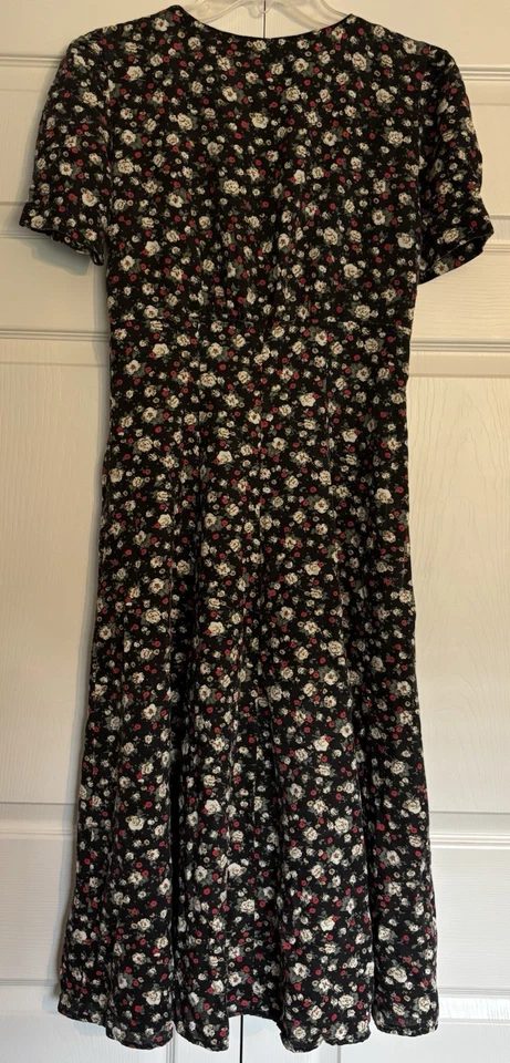 Vestido midi vintage Byer Too Babydoll Cottagecore con botones Y2k floral para mujer M Foto 2 de 4