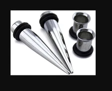 Urban Body Jewelry 1 Gauge Ear Stretching Kit - (1G - 7Mm) 2 Steel Tapers & 2 St