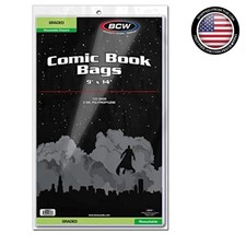 Resealable Comic Book Bags 9 x 14 Inches Clear 100 Count Polypropylene