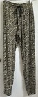 Women’s Abstract Printed Relaxed Flowy Pull On Drawstring Ankle Pants Size Small — photo 1