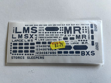 SLATER'S O GAUGE - 70146 LMS/MR WAGON LETTERING
