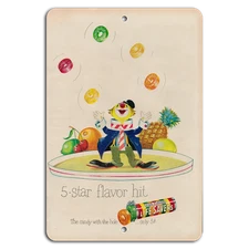 Vintage Life Savers Clown Sign – Sweet Nostalgic Fun for Only 5¢!