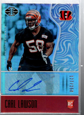B4161- 2017 Panini Illusions #157 Carl Lawson RC Auto /250 - NM-MT (ROOKIE)