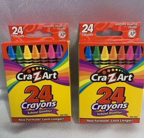 Cra-Z-Art 24-Count Crayons, School Quality, Multicolor, Non-Toxic