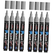  Paint Pens Paint Markers - Permanent Acrylic Markers 8 Pack, Water Silver