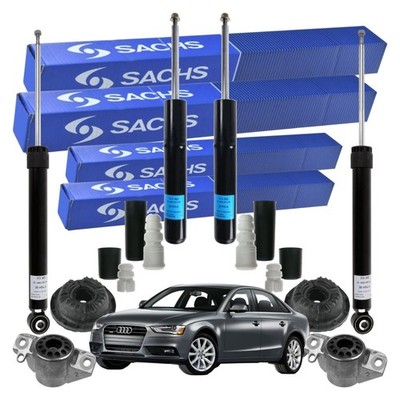 4x SACHS Stoßdämpfer satz Domlager vorne hinten für Audi A4 B8 A5 2.0 TDI 1.8TFS