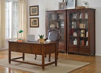 Schreibtisch Set BüRo Garnitur Tisch Chef Sessel Schrank Einrichtung Neu 4Tlg.