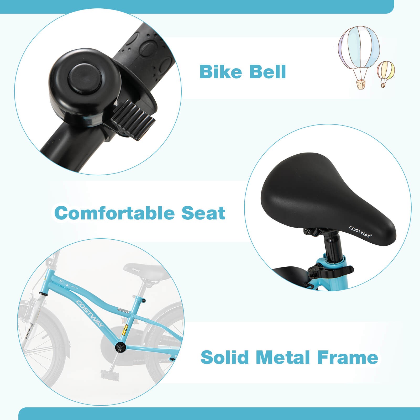 Kids Bike for 4-7 Years Old Boys & Girls w/Adjustable Seat Handbrake Reflectors