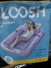 Sloosh Inflatable Tanning Pool Lounger Float for Adults, 70" x 46" Large Suntan