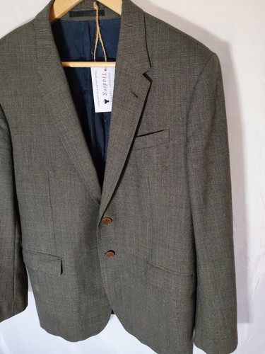 Paul Smith London Jacket Coat Blazer Byard Luxury UK 40 Brown Check 100% Wool - Picture 3 of 16