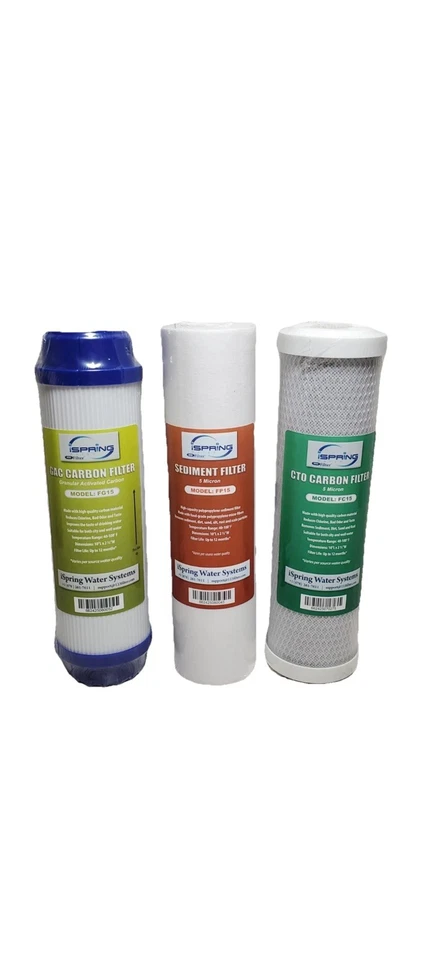iSpring F3 6-Month Water Filter Cartridge Set for Reverse Osmosis Systems - Image 2 of 3
