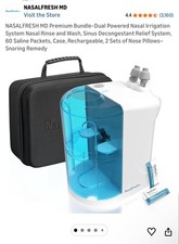 NASALFRESH MD Premium Bundle Nasal Irrigation System -Sinus Decongestant. NIB