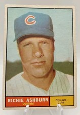 1961 Topps - Richie Ashburn #88 (HOF) Hall of Fame player.  Vintage card.