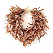 24 Inch Fall Wreath for Front Door, Artificial Autumn Olive Wreath - Olive