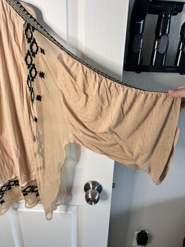 Free People Eden Boho besticktes Top M hellbraun Hippie Bauer Cowgirl Western - Bild 4 von 8