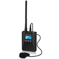 T200 FM Transmitter, Portable Radio Transmitter for Church With Clip Micropho...