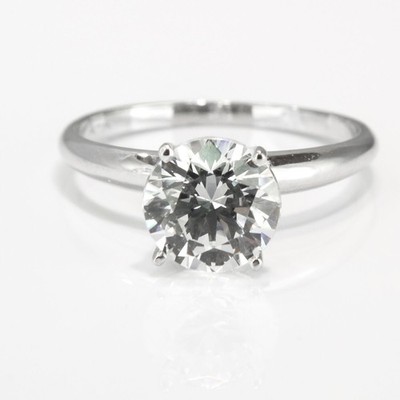 1.26 CT Brilliant Round Cut Diamond Engagement Ring 950 Platinum G/SI2-I1