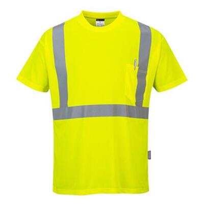 S190YERXXL Portwest Hi-Vis Pocket T-Shirt Yellow 2X-Large NEW