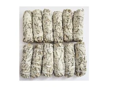12 pieces White Sage Smudge 4 inch Stick for Smudging, Cleansing - Free Ship!!