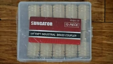 SUNGATOR 1/4 Inch INDUSTRIAL Brass Female Coupler,  Air Hose Fittings, (10 PACK)