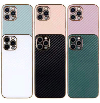 Handy Hülle Carbon Fiber iPhone X XR XsMax 11 12 Pro ProMax Huawei Mate P40 Pro