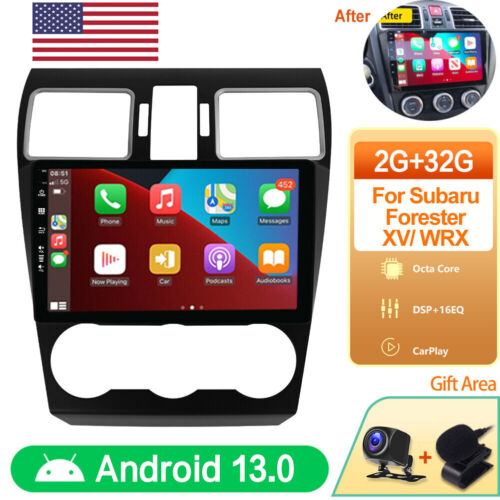 FOR SUBARU FORESTER/XV/WRX 2015-2018 9"  ANDROID 13 CAR STEREO RADIO CARPLAY GPS - Picture 1 of 20