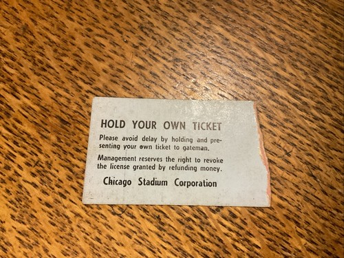 Oct 22 1950 Chicago Blackhawks 3 v Toronto Maple Leafs 5 Hockey Ticket Stub - Picture 2 of 2