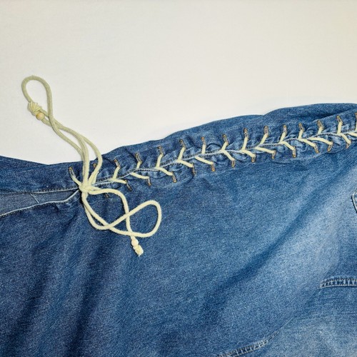 Mudd Y2K Denim Skirt w/ Lace-Up Detail Junior Size 11 / Waist 33 inches - Picture 6 of 14