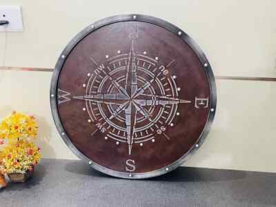 Medieval Viking Warrior New Designer Wood & Heavy N e w s Round Shield Handmade