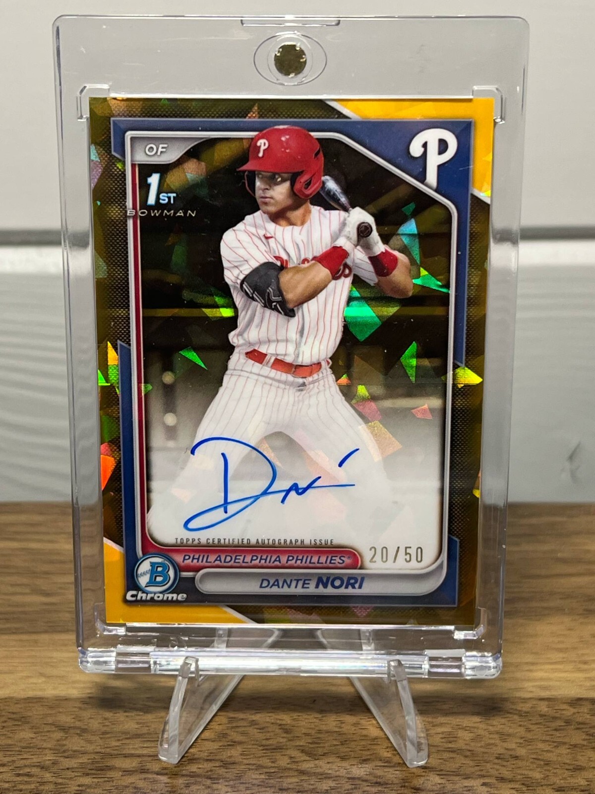 2024 Bowman Draft Sapphire Edition 1st Bowman Dante Nori Auto Gold /50 Phillies