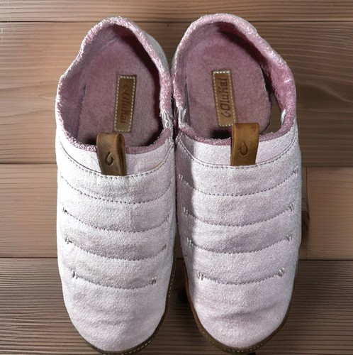 OLUKAI Slippers Womens Size 9 Rose Pink Sherpa Lined Lania Lifestyle Slides Cozy - Picture 3 of 11
