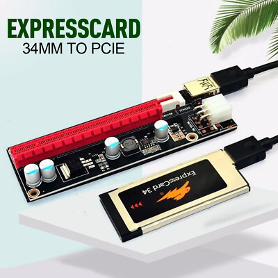 Expresscard Express Card 34mm to PCI-E 16X Riser for Laptop External GPU Card