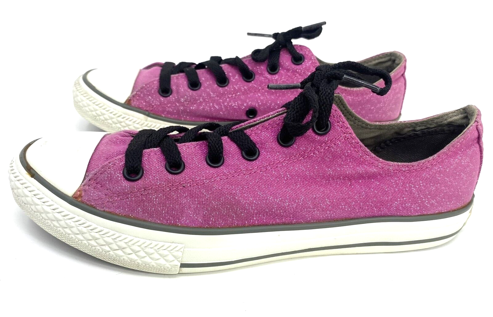 Converse All Star Low Shoes Sneakers Sparkly Pink / 626147F Chuck Taylor /Junior