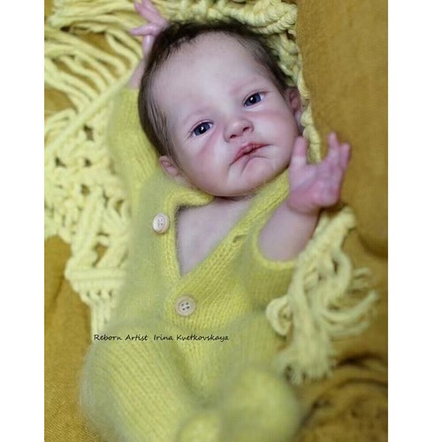 21 Inch Already Painted Reborn Doll Kit Baby August Awake Unassembled DIY Toys - Picture 2 of 7