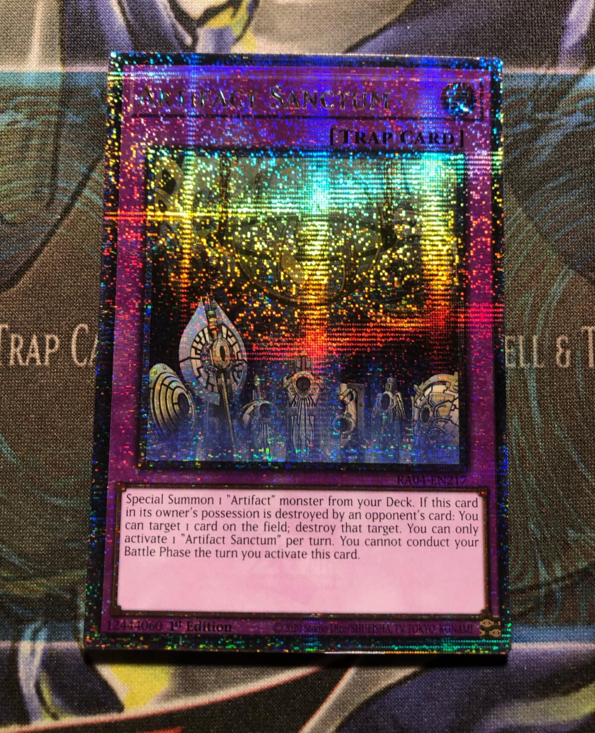 Artifact Sanctum RA04-EN217 YuGiOh Quarter Century Stampede trading card — raw and PSA graded price guide