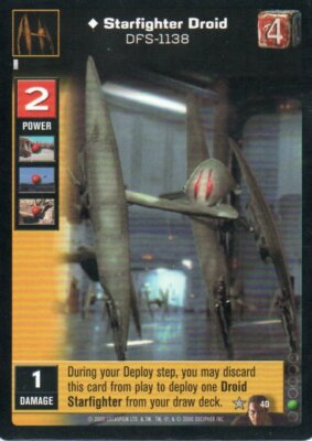 Young Jedi CCG - Duel of the Fates - Starfighter Droid DFS-1138 #40