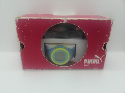 Puma Time Unisex Armbanduhr ''Pulse Digital'' (PU910541013), blau / gelb
