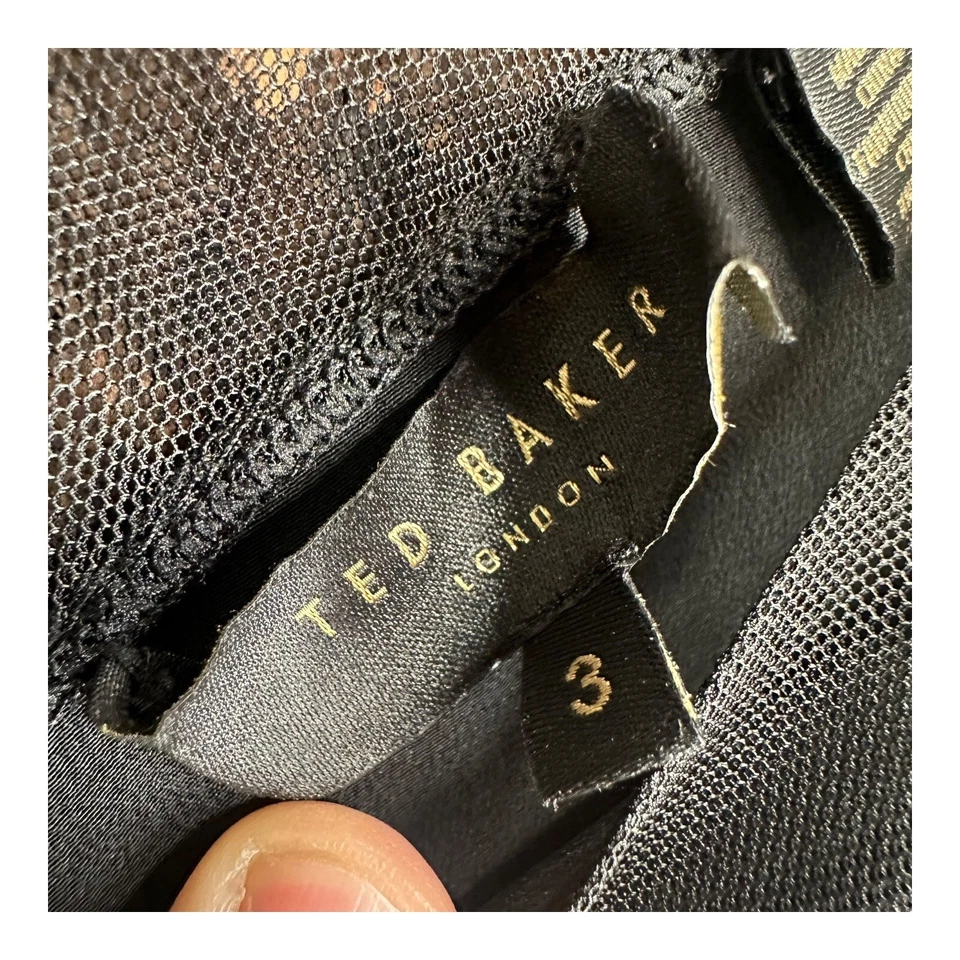 Ted Baker 3 Black Tank Top Sexy Club Capsule Party - Image 3 of 4