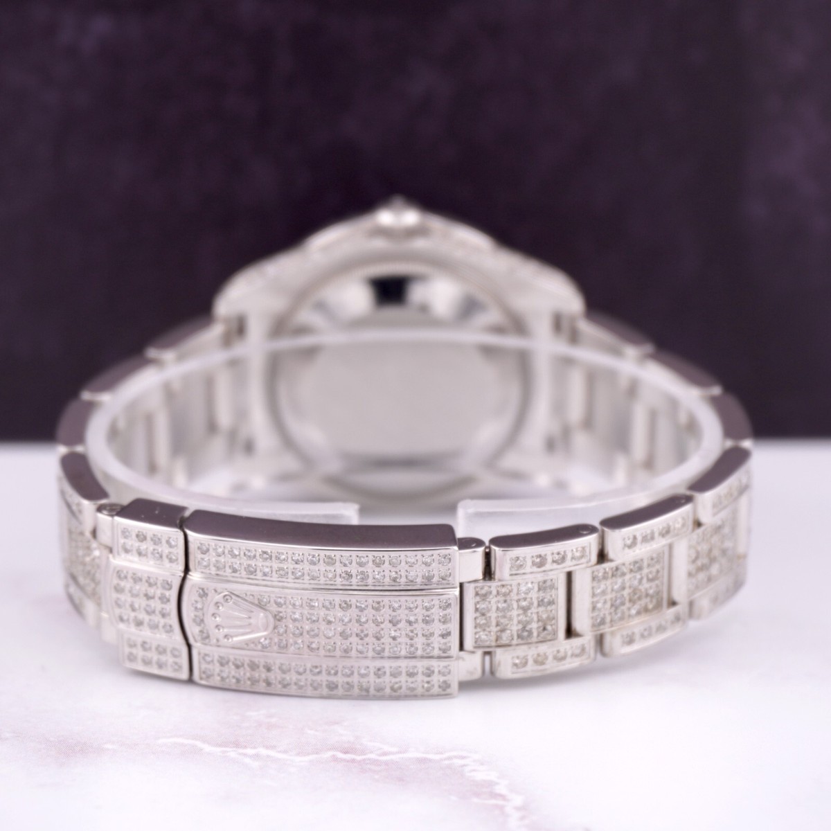 Rolex Oyster Perpetual 31mm Midsize 6ct Diamonds Pink Dial Steel