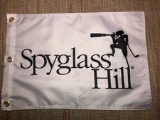 SPYGLASS HILL PEBBLE BEACH PGA TOUR PIN FLAG W GROMMETS FREE SHIP AUTOGRAPHS
