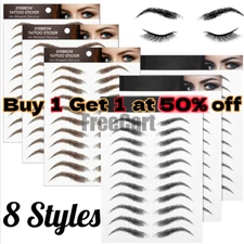 4D Hair-like Eyebrow Tattoo Sticker False Eyebrows Waterproof Long Last Makeup