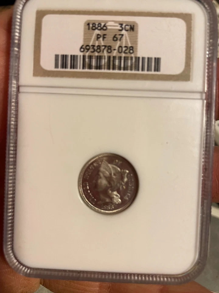 1886 3 CENT NICKEL NGC PR67 - Image 3 of 4