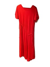 ZARA RED SMALL T Shirt  DRESS ROUCHED