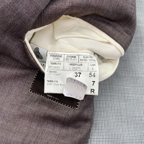 $1630 Canali KEI Collection Chore Blazer Jacket Mens 44R Unstructured Wool Brown - Picture 11 of 12