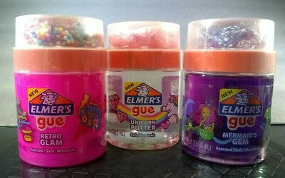 Elmer's Gue Premade Slime Mermaid s Gem Scented Unicorn Butter Retro Glam 3 8 oz